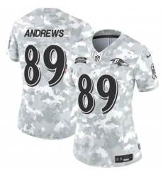 Women Baltimore Ravens 89 Mark Andrews 2024 F U S E Arctic Camo Salute To Service Limited Stitched Football Jersey