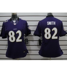 Women Nike Baltimore Ravens 82 Torrey Smith Purple LIMITED NFL Jerseys