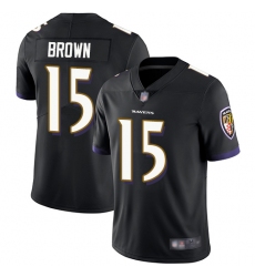 Ravens 15 Marquise Brown Black Alternate Youth Stitched Football Vapor Untouchable Limited Jersey