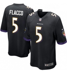 Youth Nike Baltimore Ravens 5 Joe Flacco Game Black Alternate NFL Jersey