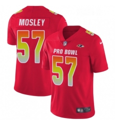 Youth Nike Baltimore Ravens 57 CJ Mosley Limited Red 2018 Pro Bowl NFL Jersey