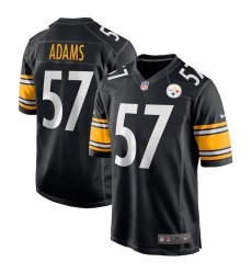 Men Steelers 57 Montravius Adams Vapor Limited Black Jerseys