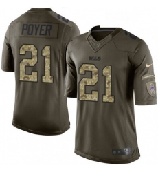 Mens Nike Buffalo Bills 21 Jordan Poyer Limited Green Salute to Service NFL Jersey