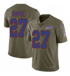 Mens Nike Buffalo Bills 27 TreDavious White Limited Olive 2017 Salute to Service NFL Jersey