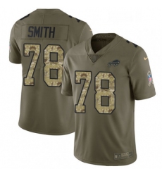 Mens Nike Buffalo Bills 78 Bruce Smith Limited OliveCamo 2017 Salute to Service NFL Jersey