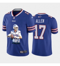 Nike Bills 17 Josh Allen Royal Player Name White Logo Vapor Untouchable Limited Jersey