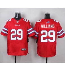 Nike Bills #29 Karlos Williams Red Mens Stitched NFL Elite Rush Jersey