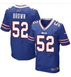 Nike Buffalo Bills #52 Preston Brown Royal Blue Team Color Mens Stitched NFL New Elite Jersey