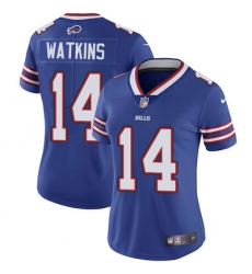 Nike Bills #14 Sammy Watkins Royal Blue Team Color Womens Stitched NFL Vapor Untouchable Limited Jersey