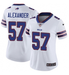 Nike Bills #57 Lorenzo Alexander White Womens Stitched NFL Vapor Untouchable Limited Jersey