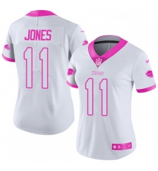 Womens Nike Buffalo Bills 11 Zay Jones Limited WhitePink Rush Fashion NFL Jersey