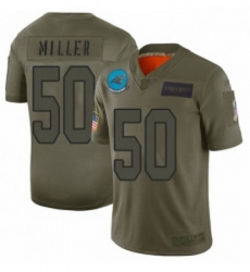 Men Carolina Panthers 50 Christian Miller Limited Camo 2019 Salute to Service Football Jersey