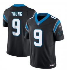 Men Carolina Panthers 9 Bryce Young Black 2023 F U S E  Vapor Untouchable Stitched Football Jersey