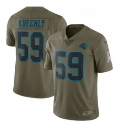 Mens Nike Carolina Panthers 59 Luke Kuechly Limited Olive 2017 Salute to Service NFL Jersey