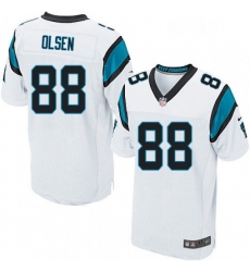 Mens Nike Carolina Panthers 88 Greg Olsen Elite White NFL Jersey