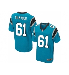 Nike Carolina Panthers 61 Amini Silatolu Blue Elite NFL Jersey