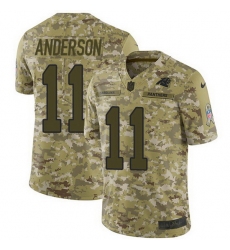 Nike Panthers 11 Robby Anderson Camo Men Stitched NFL Limited 2018 Salute To Service Jersey