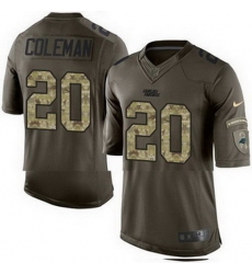 Nike Panthers #20 Kurt Coleman Green Mens Stitched NFL Limited Salute to Service Jersey