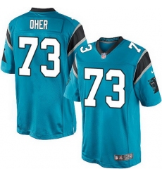 Nike Panthers #73 Michael Oher Blue Team Color Mens Stitched NFL Elite Jersey