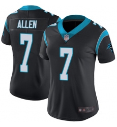 Women Panthers 7 Kyle Allen Black Team Color Stitched Football Vapor Untouchable Limited Jersey