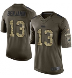 Nike Panthers #13 Kelvin Benjamin Green Youth Stitched NFL Limited Salute to Service Jersey