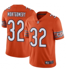 Bears 32 David Montgomery Orange Men Stitched Football Limited Rush Jersey