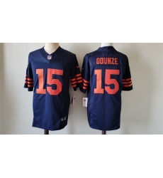 Men Chicago Bears 15 Rome Odunze Navy 2024 Draft Color Rush F U S E  Vapor Stitched Football Jersey