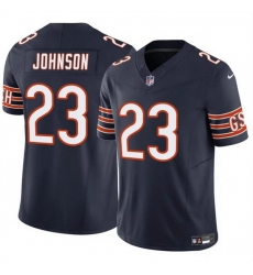 Men Chicago Bears 23 Roschon Johnson Navy 2023 F U S E  Vapor Stitched Football Jersey