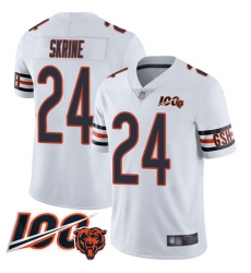 Men Chicago Bears 24 Buster Skrine White Vapor Untouchable Limited Player 100th Season Football Jersey