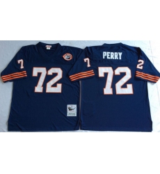 Men Chicago Bears 72 William Perry Navy M&N Throwback Jersey