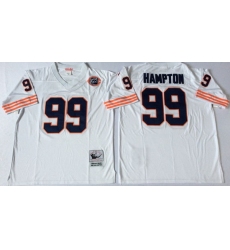 Men Chicago Bears 99 Dan Hampton White M&N Throwback Jersey