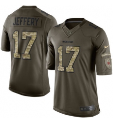 Mens Chicago Bears 17 Alshon Jeffery Nike Green Salute To Service Limited Jersey