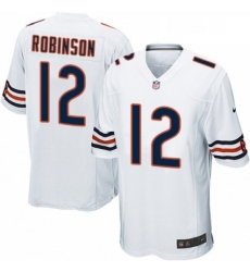 Mens Nike Chicago Bears 12 Allen Robinson Game White NFL Jersey