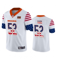 Nike Bears 52 Khalil Mack White USA Flag Fashion Limited Jersey