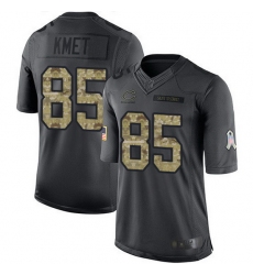 Nike Bears 85 Cole Kmet Black Men Stitched NFL Limited 2016 Salute to Service Jersey