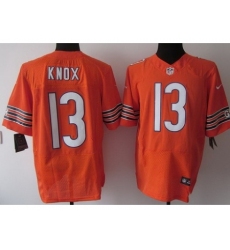 Nike Chicago Bears 13 Johnny Knox Orange Elite NFL Jersey