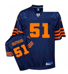 Reebok Chicago Bears 51 Dick Butkus BlueOrange 1940s Authentic Throwback NFL Jersey