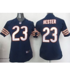 Women Nike Chicago Bears 23 Hester Blue Nike NFL Game Jerseys