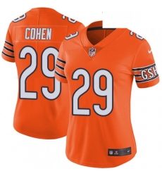 Womens Nike Chicago Bears 29 Tarik Cohen Limited Orange Rush Vapor Untouchable NFL Jersey