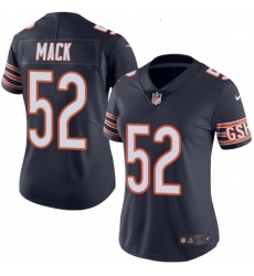 Womens Nike Chicago Bears 52 Khalil Mack Navy Blue Team Color Vapor Untouchable Limited Player NFL Jersey