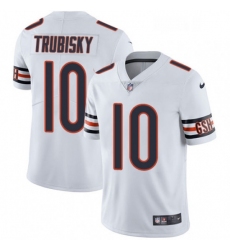 Youth Nike Chicago Bears 10 Mitchell Trubisky Elite White NFL Jersey