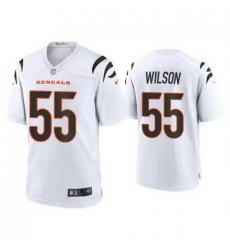 Men Cincinnati Bengals 55 Logan Wilson White Stitched Game Jersey