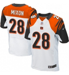 Mens Nike Cincinnati Bengals 28 Joe Mixon Elite White NFL Jersey