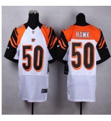 New Cincinnati Bengals #50 A.J. Hawk White Men Stitched NFL Elite Jersey