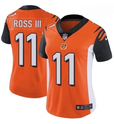 Bengals #11 John Ross III Orange Alternate Women Stitched Football Vapor Untouchable Limited Jersey