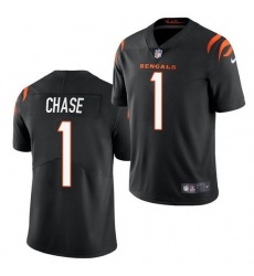 Youth Cincinnati Bengals 1 Ja 27Marr Chase Black Vapor Untouchable Limited Stitched Jersey 