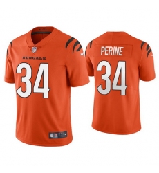 Youth Cincinnati Bengals 34 Samaje Perine Orange Vapor Untouchable Limited Stitched Jersey 