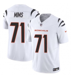 Youth Cincinnati Bengals 71 Amarius Mims White 2024 Draft F U S E Vapor Untouchable Limited Stitched Jersey