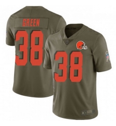 Men Cleveland Browns 38 A.J. Green Brown 2017 Salute To Service Limited Jersey