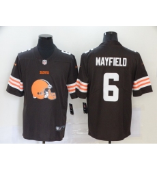 Nike Browns 6 Baker Mayfield Brown Team Big Logo Vapor Untouchable Limited Jersey